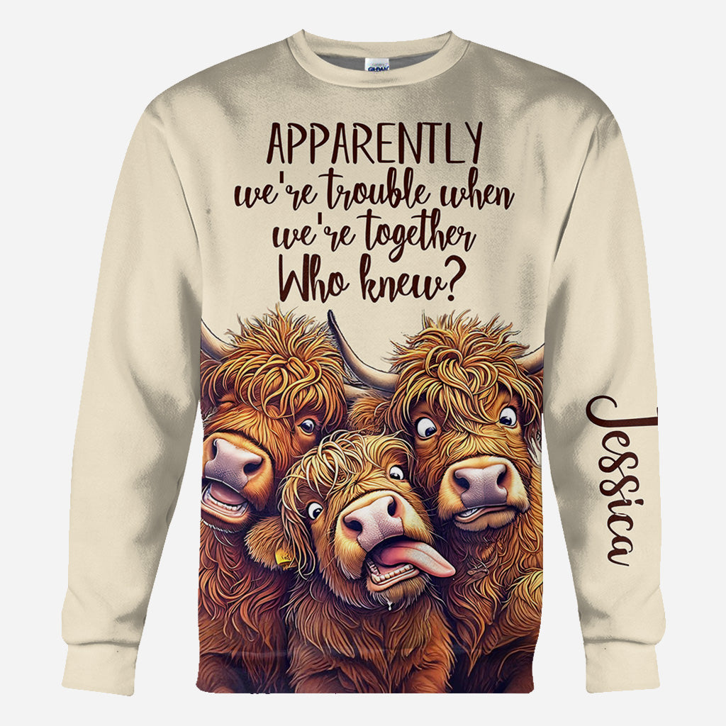 Apparently We're Trouble - Personalized Bestie All Over Shirt