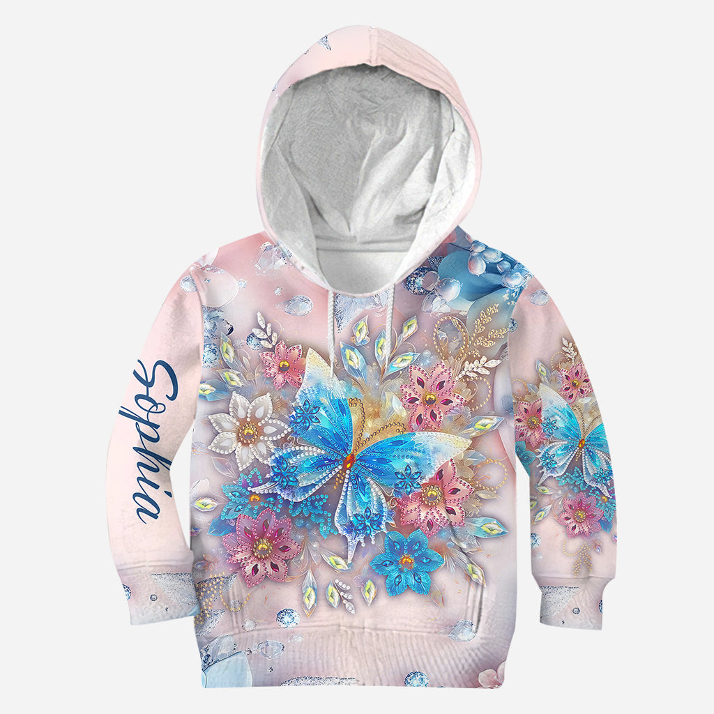 Butterfly & Flower - Personalized Butterfly Hoodie and Leggings
