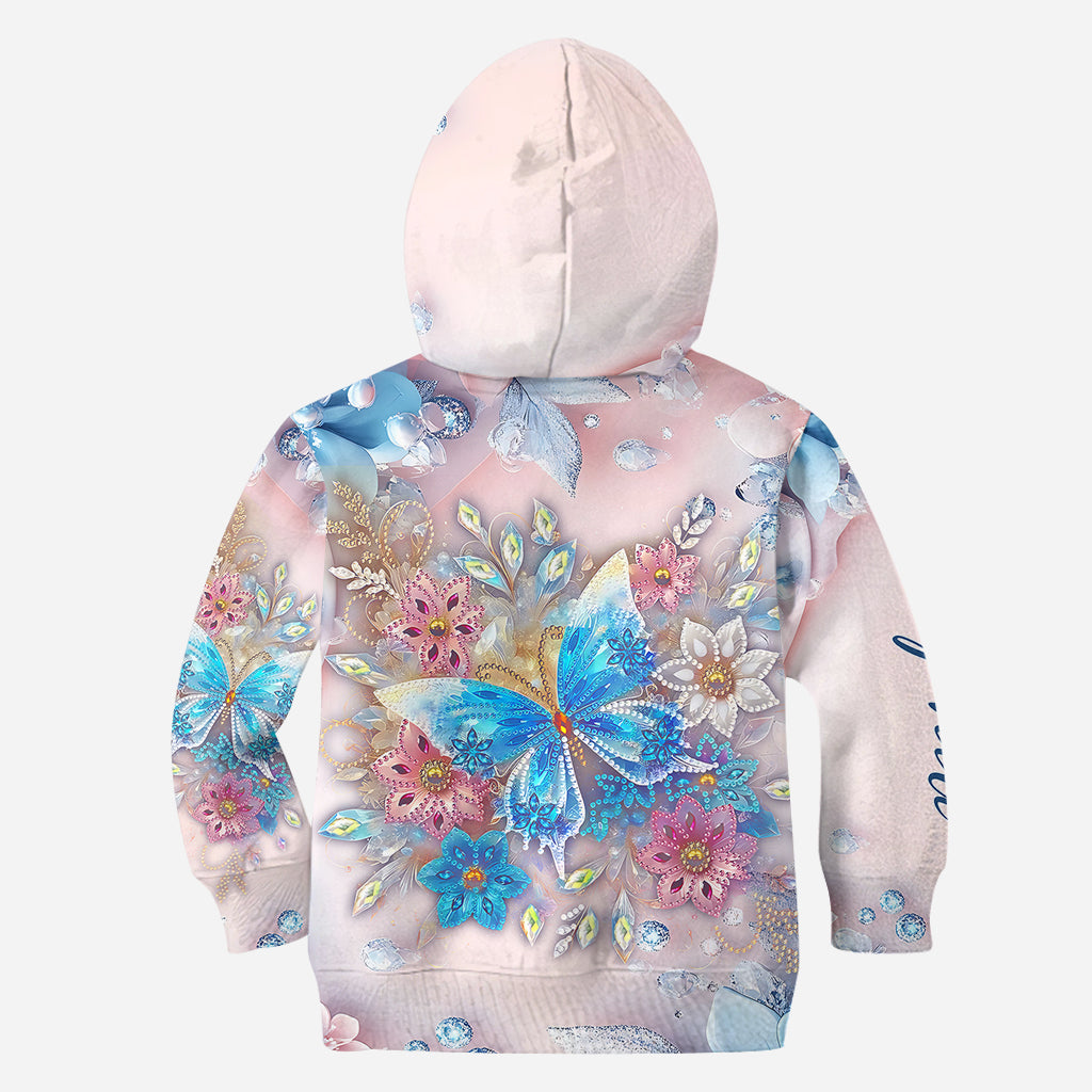 Butterfly & Flower - Personalized Butterfly Hoodie and Leggings