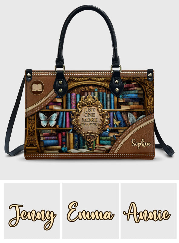 Just One More Chapter - Personalized Book Leather Handbag