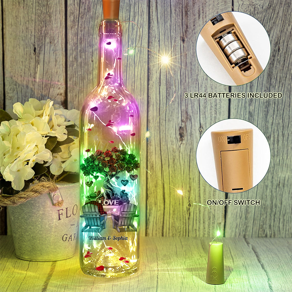 Tree of Love - Personalized Couple Wine Bottle Lamp