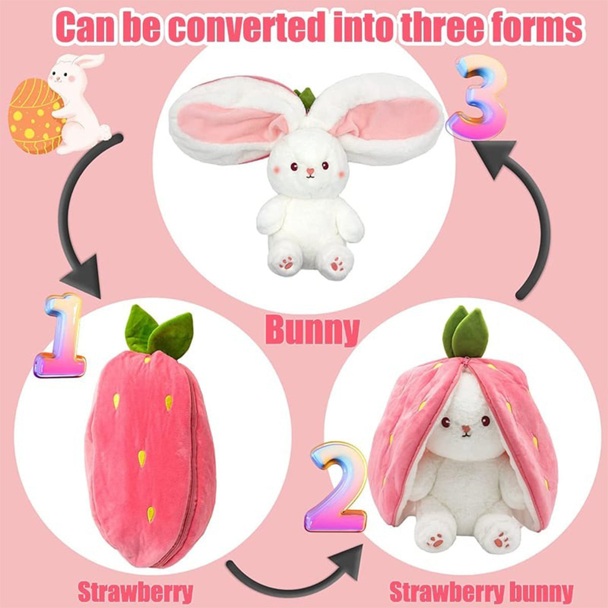 Fruit Bunny Doll Plush Toy - Easter Day Fruit Bunny Doll Plush Toy