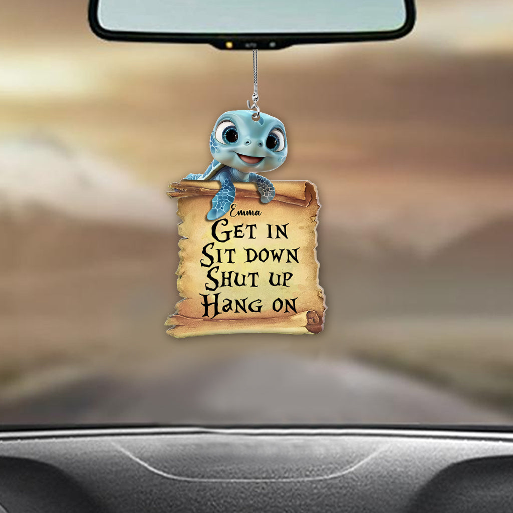 Love Turtle - Personalized Turtle Car Ornament