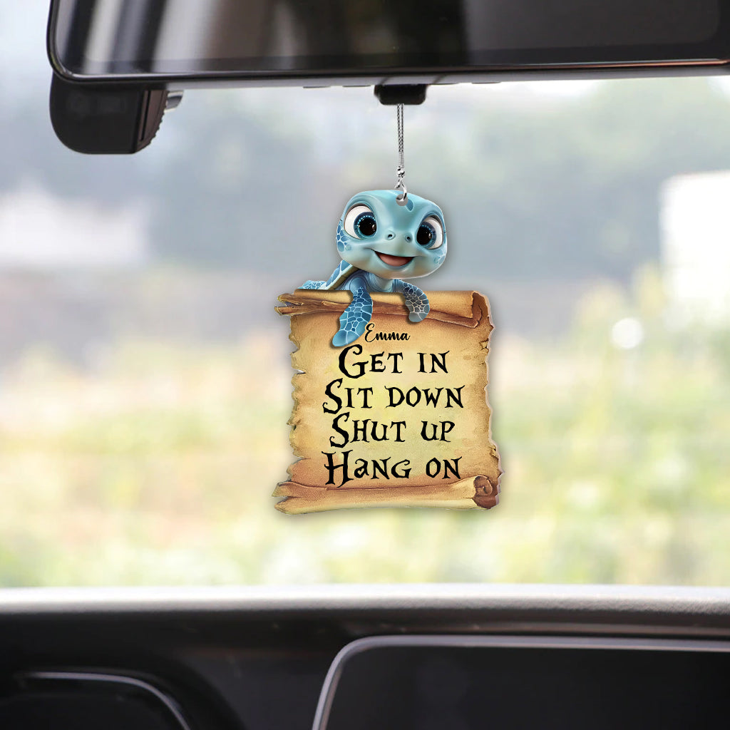 Love Turtle - Personalized Turtle Car Ornament