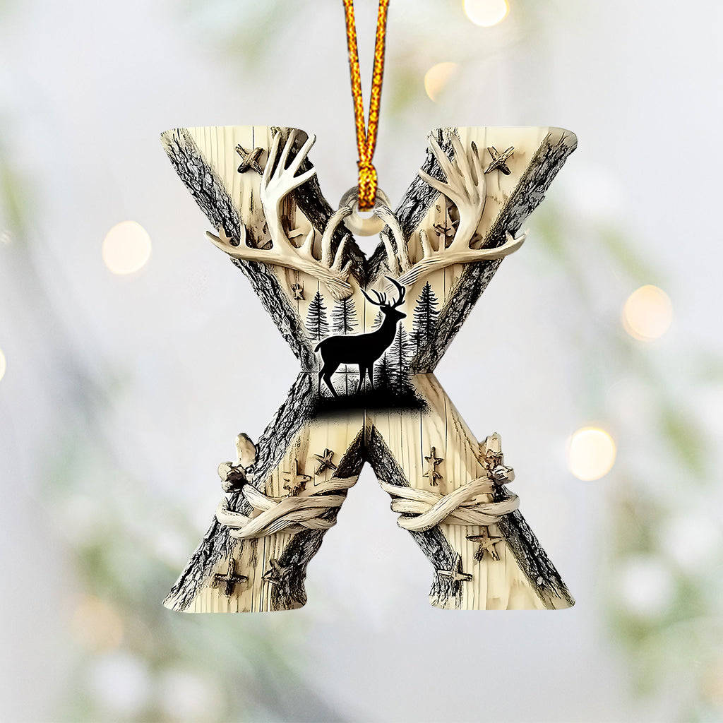 Any Letter, Hunting Alphabet - Personalized Hunting Ornament