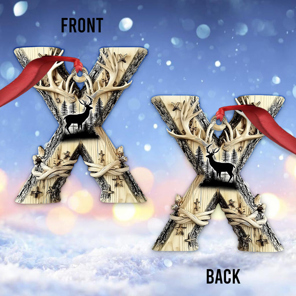 Any Letter, Hunting Alphabet - Personalized Hunting Ornament