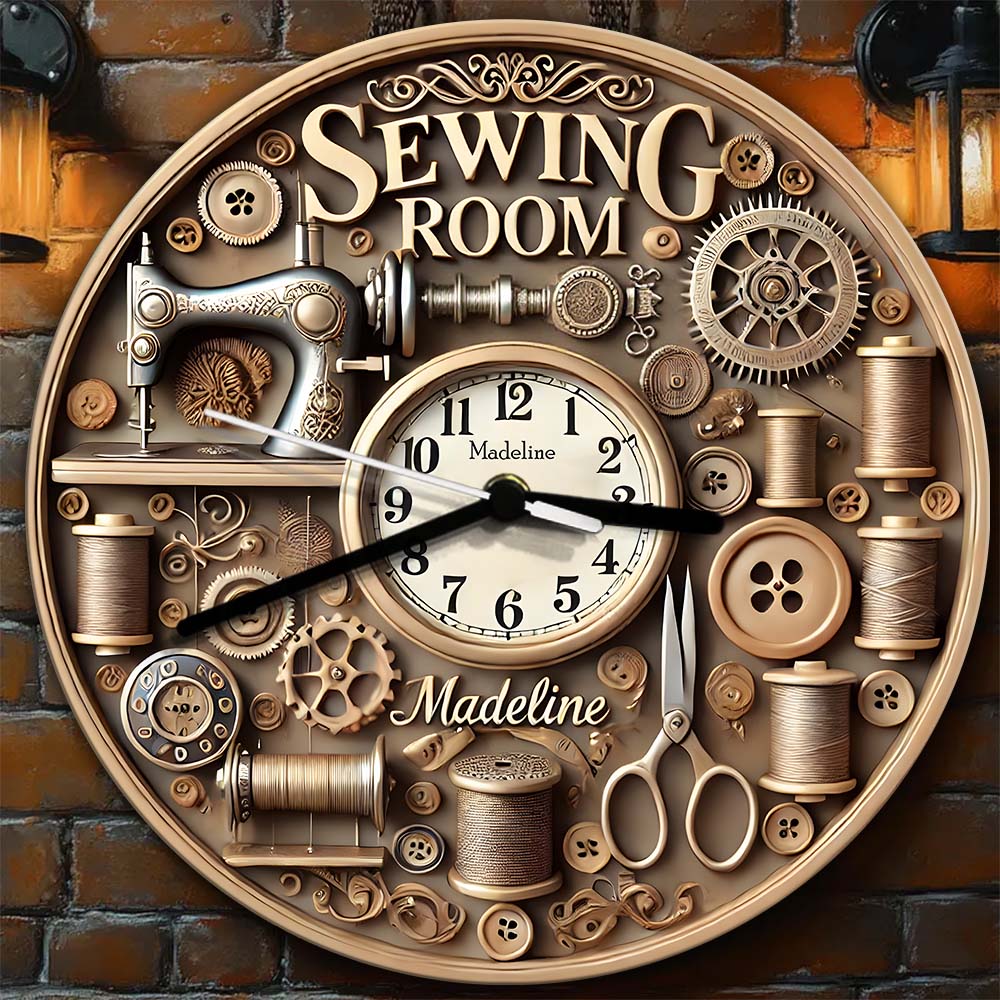 Sewing O'clock - Personalized Sewing Wall Clock