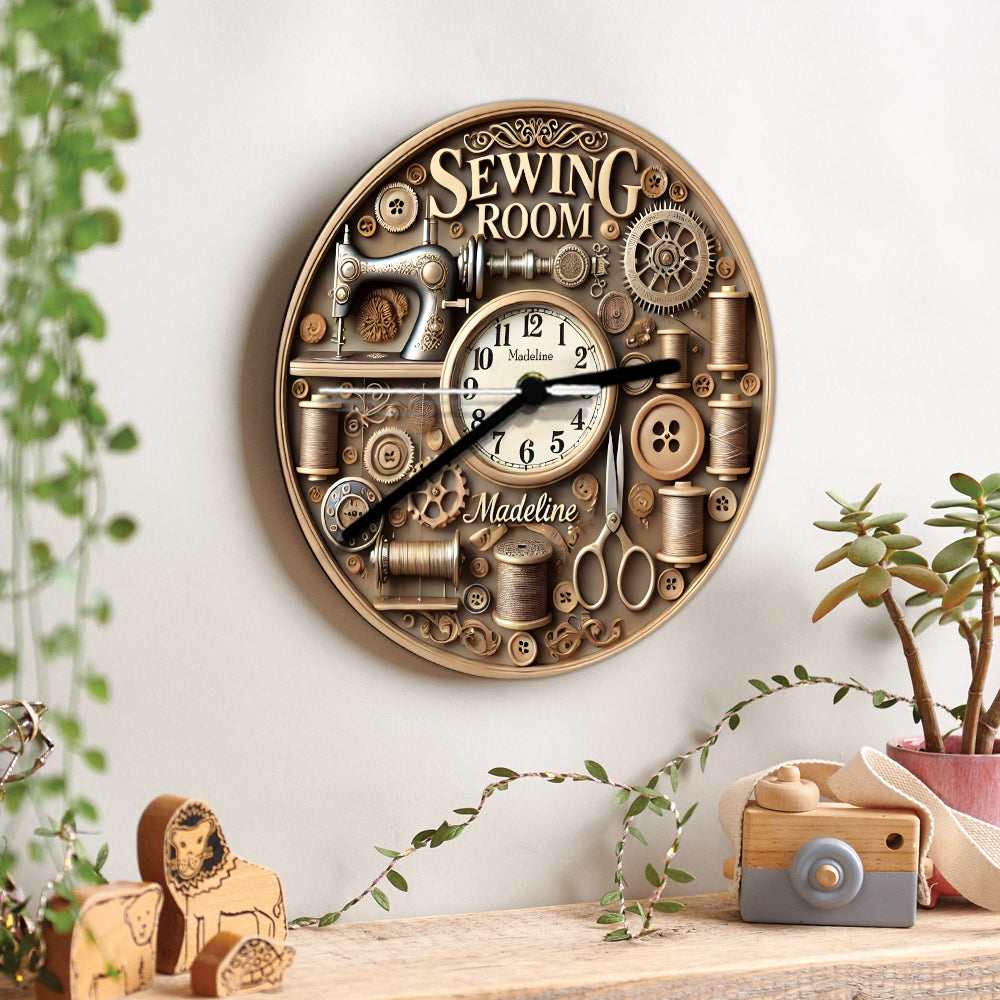 Sewing O'clock - Personalized Sewing Wall Clock