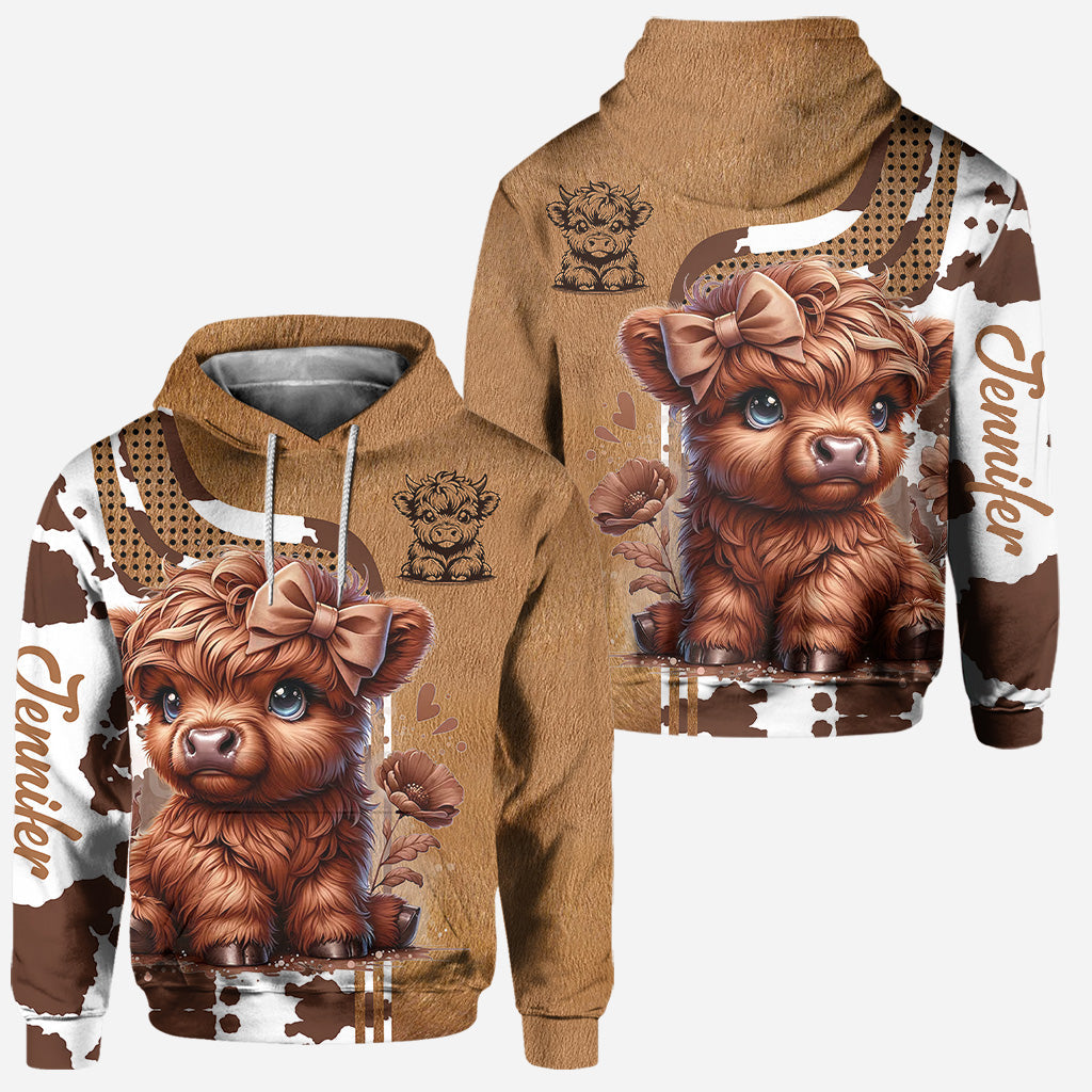 Sweetie - Personalized Highland Cow Hoodie and Leggings