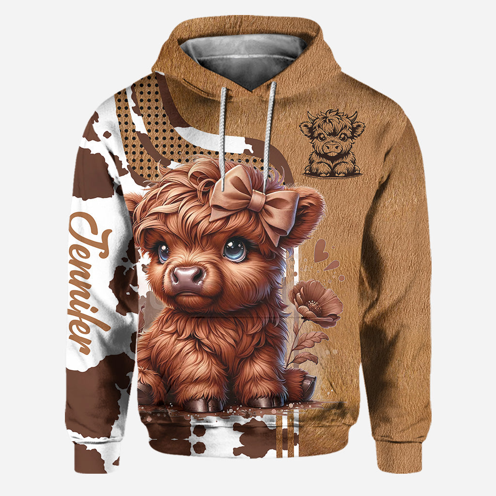 Sweetie - Personalized Highland Cow Hoodie and Leggings