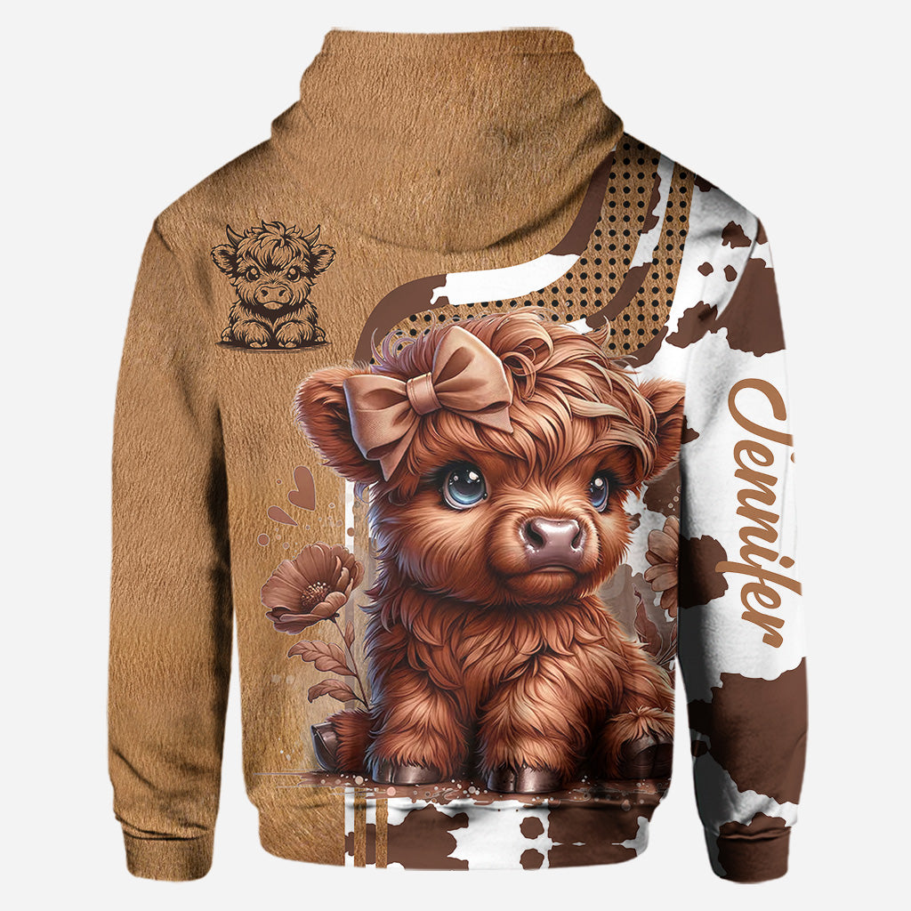 Sweetie - Personalized Highland Cow Hoodie and Leggings