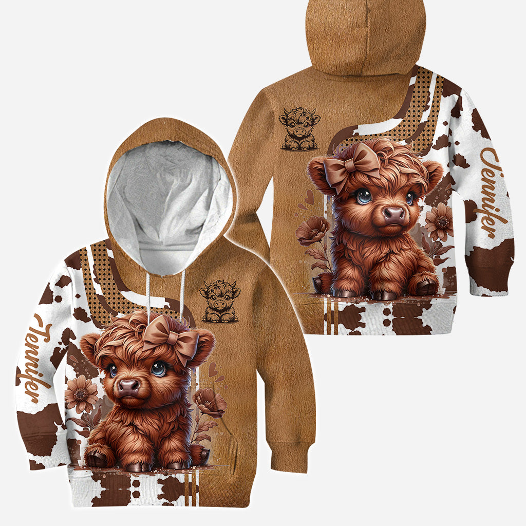 Sweetie - Personalized Highland Cow Hoodie and Leggings
