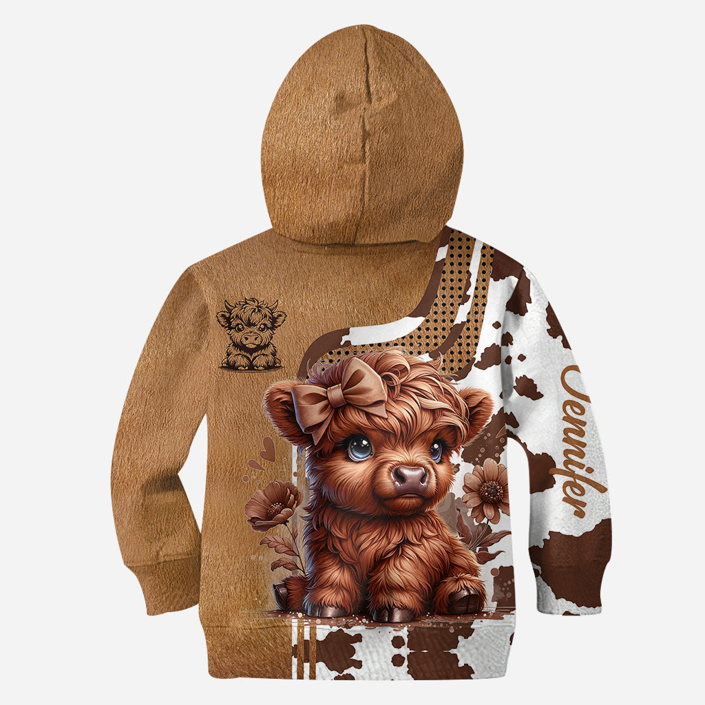 Sweetie - Personalized Highland Cow Hoodie and Leggings