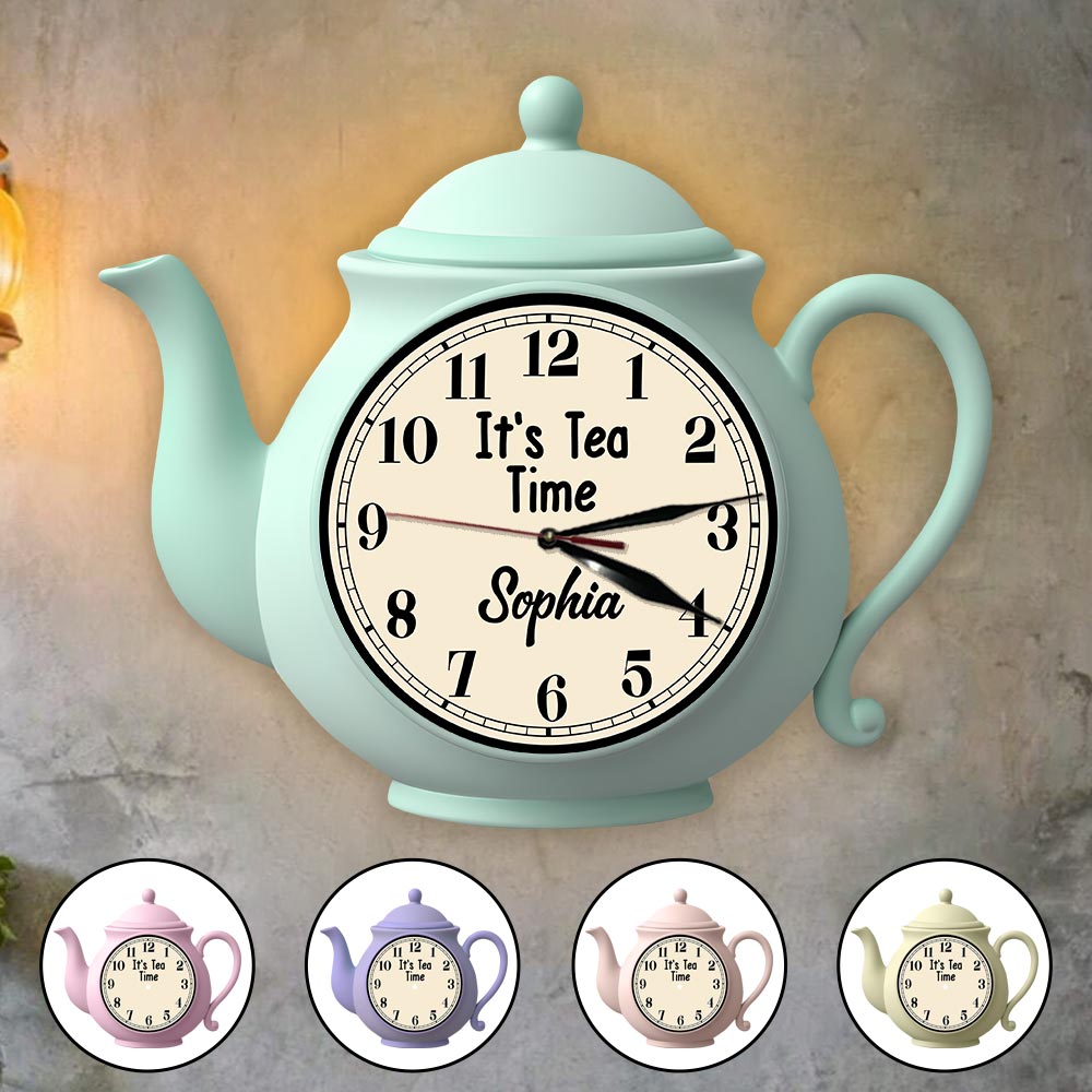 It's Tea Time - Personalized Tea LED Light Wall Clock