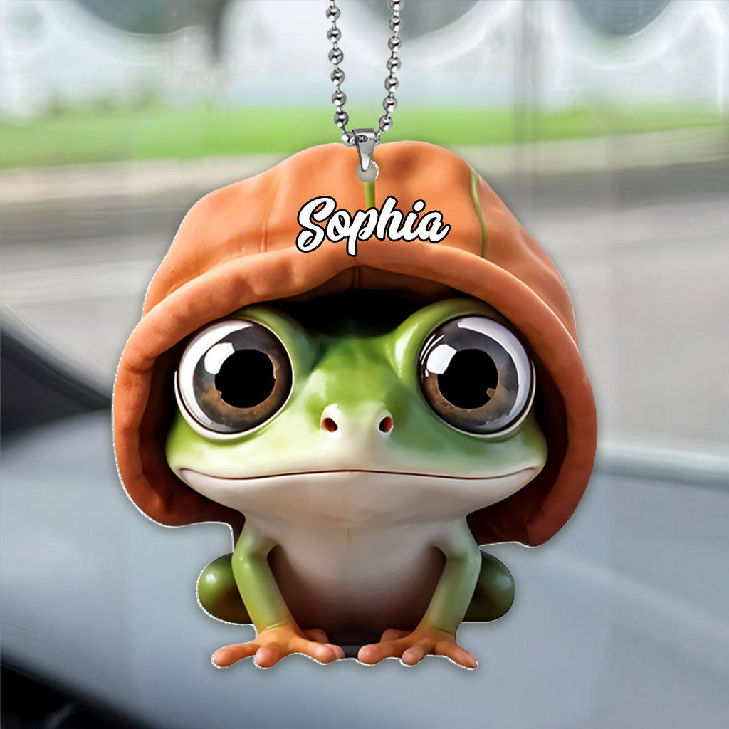 Adorable Frog - Personalized Frog Car Ornament