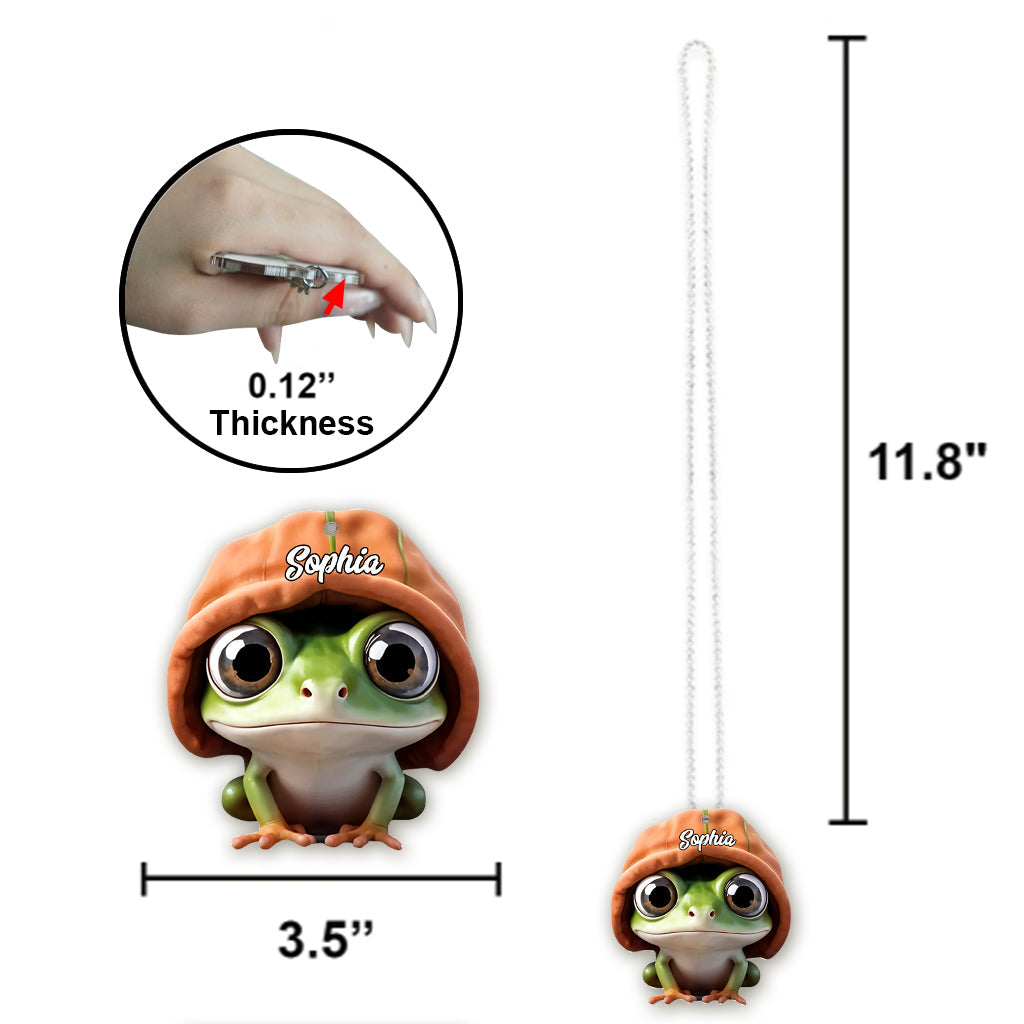 Adorable Frog - Personalized Frog Car Ornament