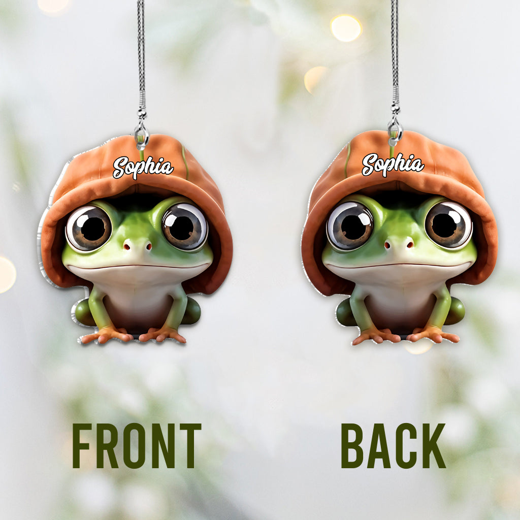 Adorable Frog - Personalized Frog Car Ornament