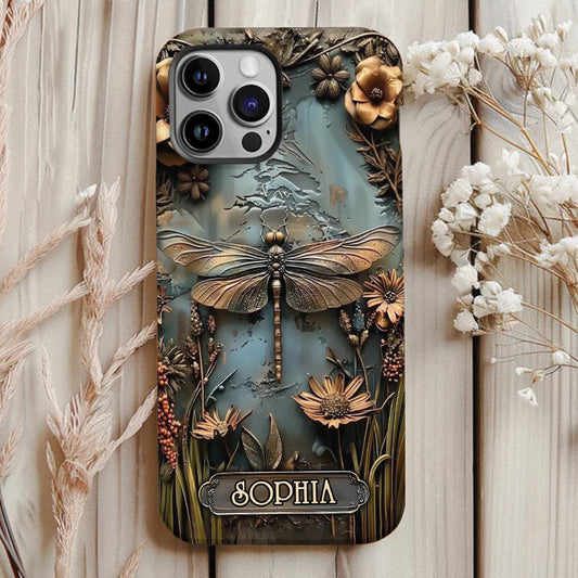 Beautiful Drafgonfly, Butterfly, Hummingbird - Personalized Gardening Full Print Phone Case