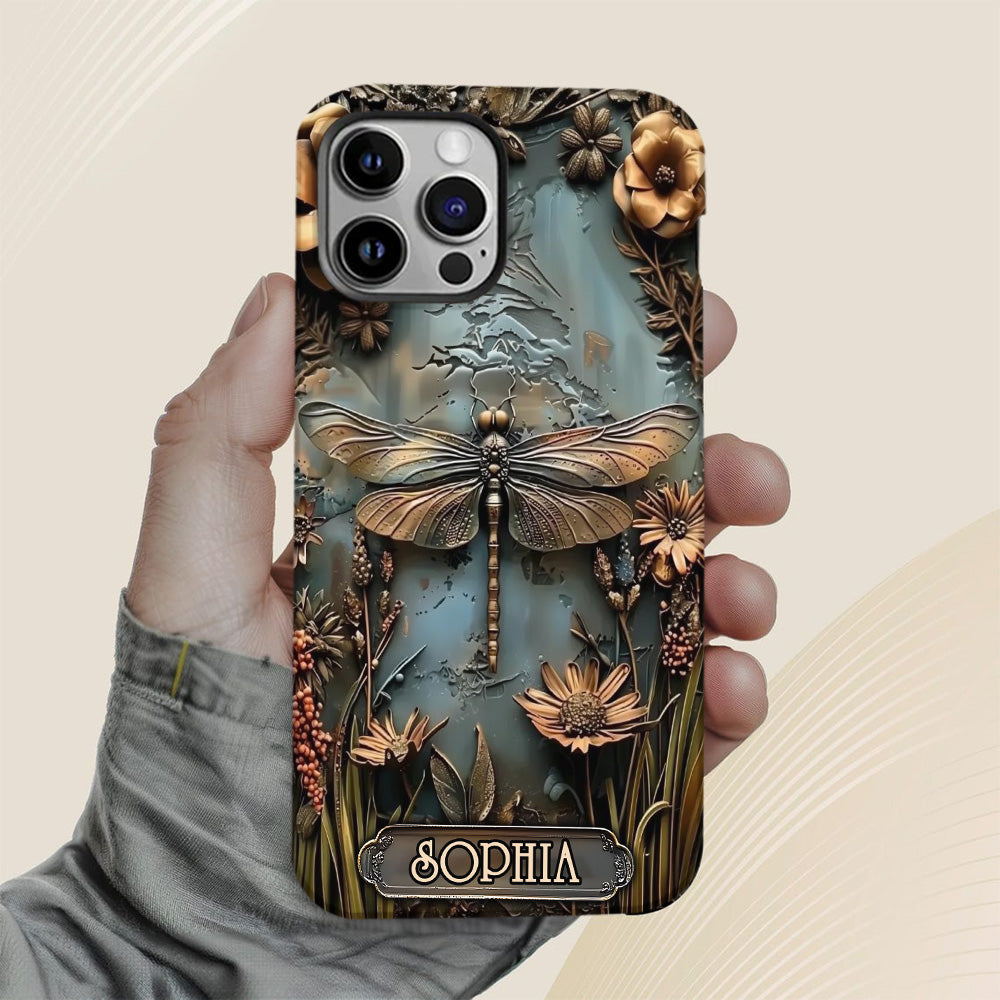 Beautiful Drafgonfly, Butterfly, Hummingbird - Personalized Gardening Full Print Phone Case