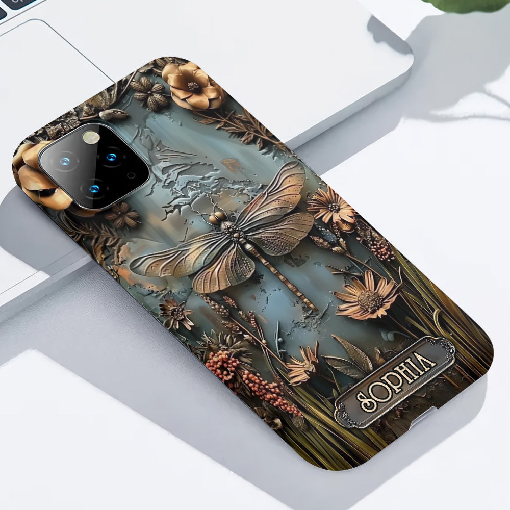 Beautiful Drafgonfly, Butterfly, Hummingbird - Personalized Gardening Full Print Phone Case
