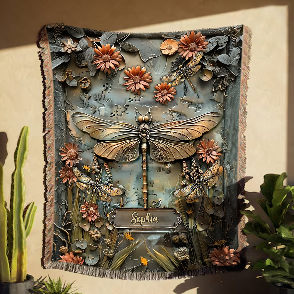 Beautiful Vintage Garden - Personalized Gardening Woven Blanket