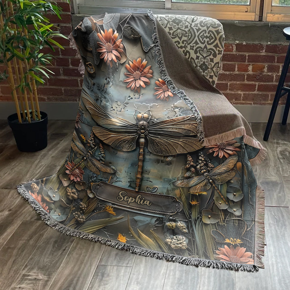 Beautiful Vintage Garden - Personalized Gardening Woven Blanket