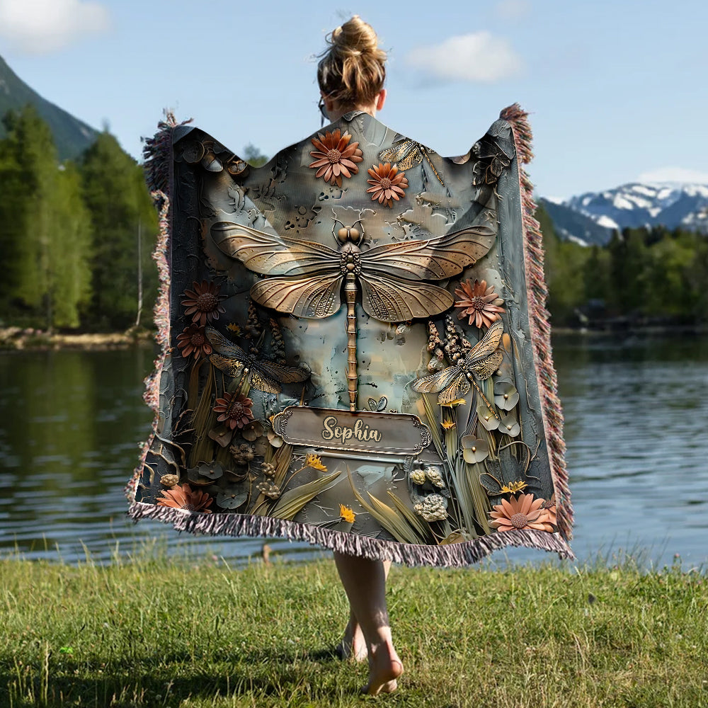 Beautiful Vintage Garden - Personalized Gardening Woven Blanket