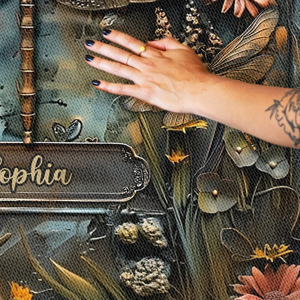 Beautiful Vintage Garden - Personalized Gardening Woven Blanket