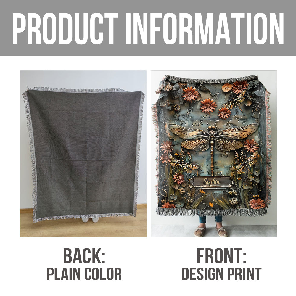 Beautiful Vintage Garden - Personalized Gardening Woven Blanket