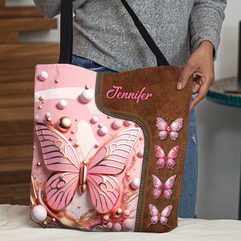 Love Butterflies - Personalized Butterfly Tote Bag