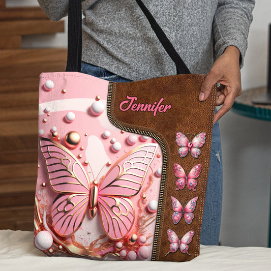 Love Butterflies - Personalized Butterfly Tote Bag