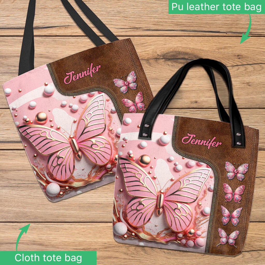 Love Butterflies - Personalized Butterfly Tote Bag