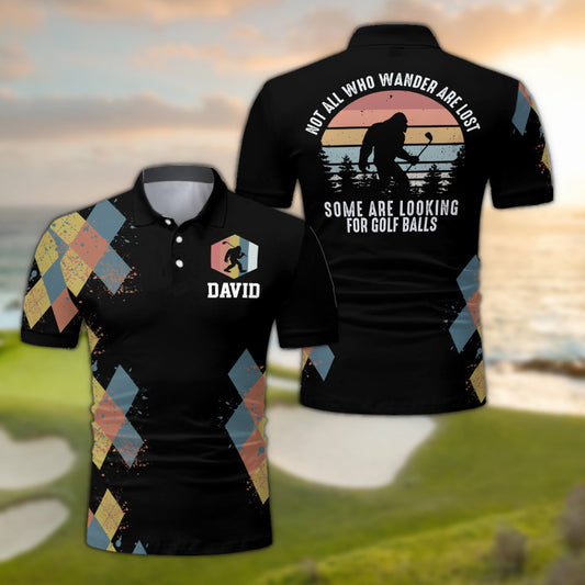 Looking For Golf Balls - Personalized Golf Polo Shirt