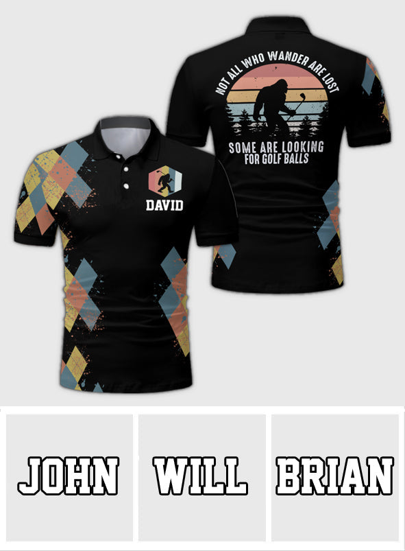 Looking For Golf Balls - Personalized Golf Polo Shirt