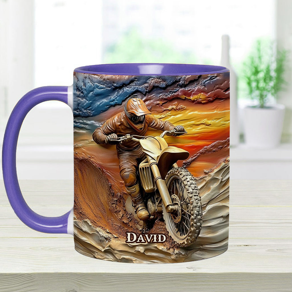 Born To Ride - Personalized Dirt Bike Accent Mug