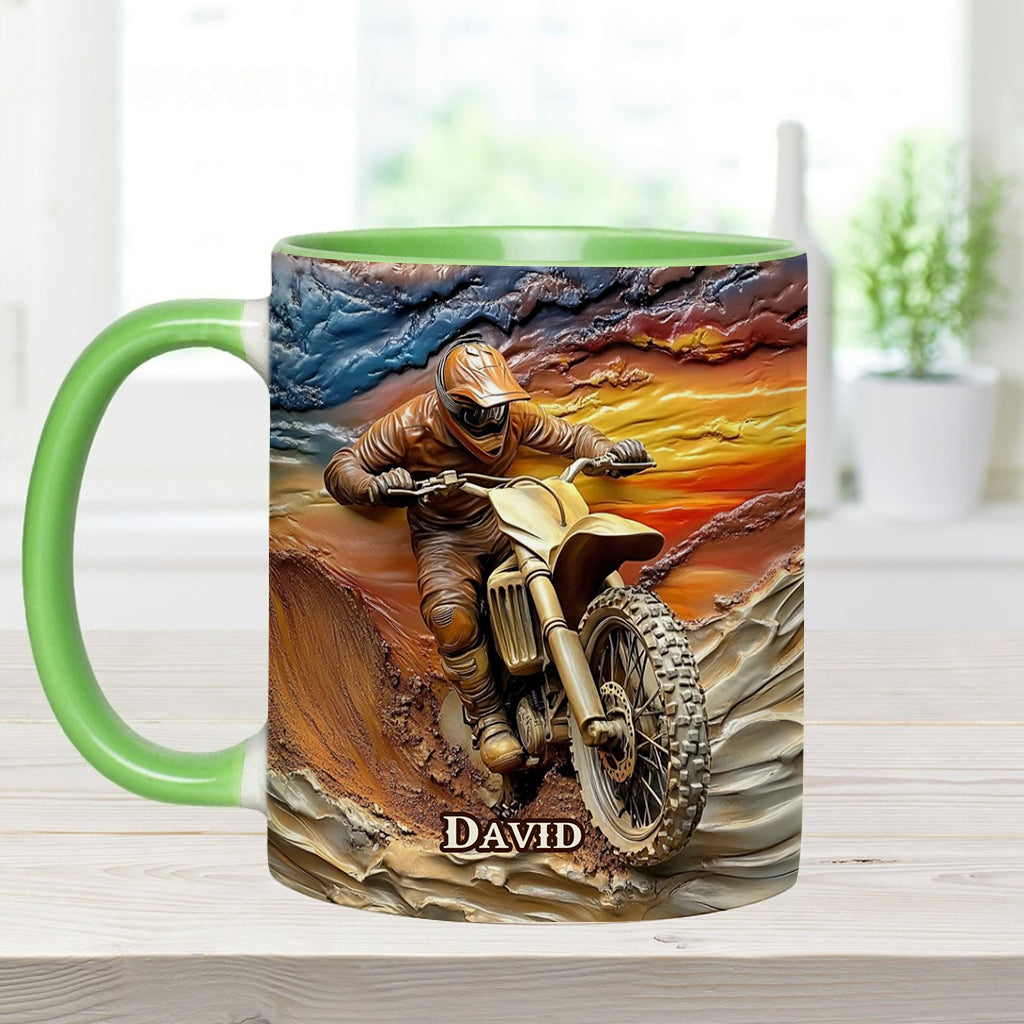 Born To Ride - Personalized Dirt Bike Accent Mug