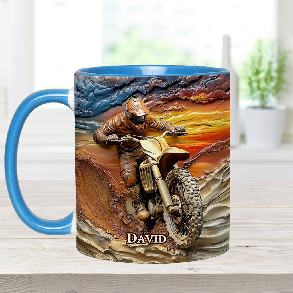 Born To Ride - Personalized Dirt Bike Accent Mug