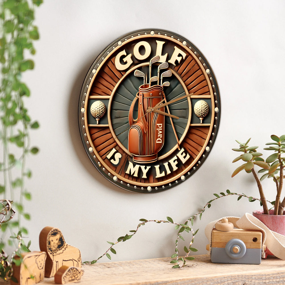 Golf Is My Life - Personalized Golf Wall Clock