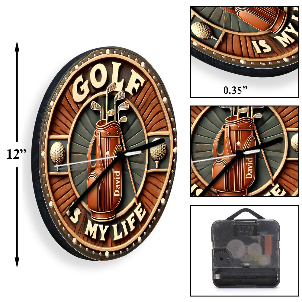 Golf Is My Life - Personalized Golf Wall Clock