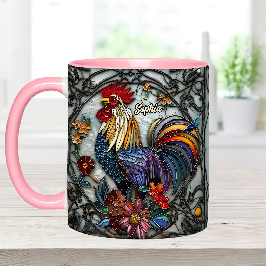 Cool Rooster - Personalized Chicken Accent Mug