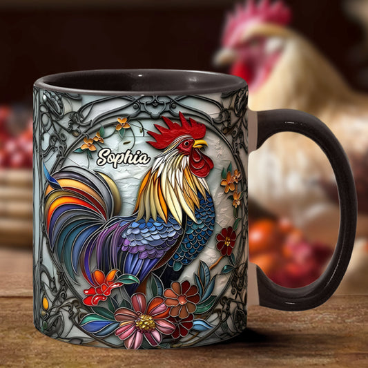 Cool Rooster - Personalized Chicken Accent Mug