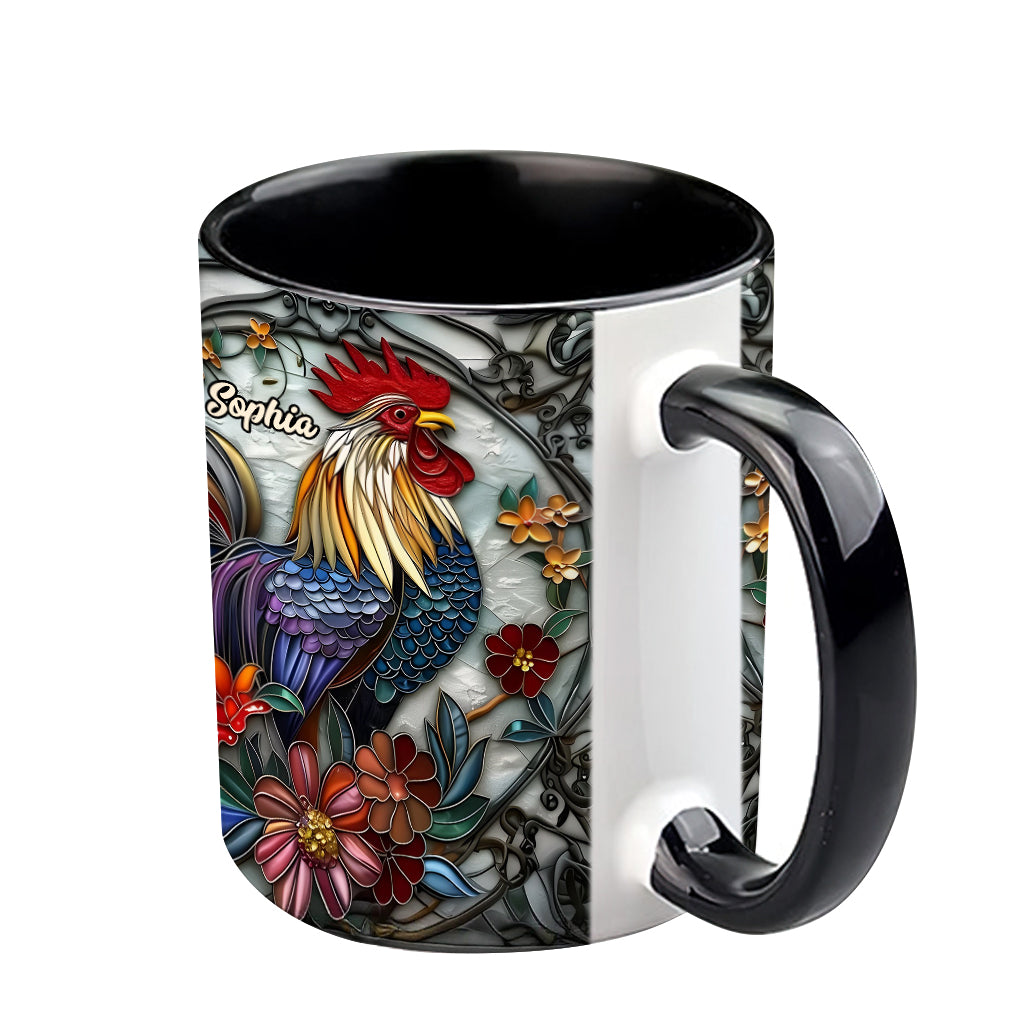 Cool Rooster - Personalized Chicken Accent Mug