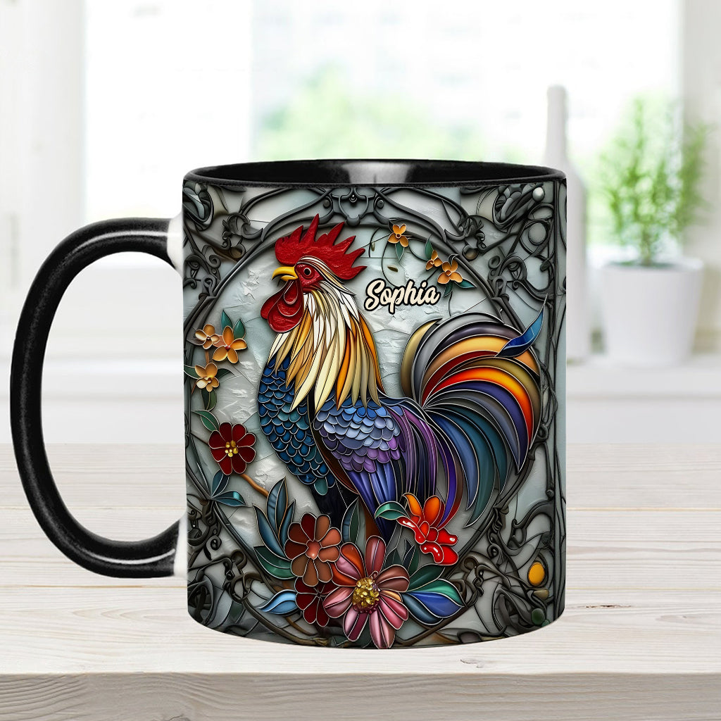 Cool Rooster - Personalized Chicken Accent Mug