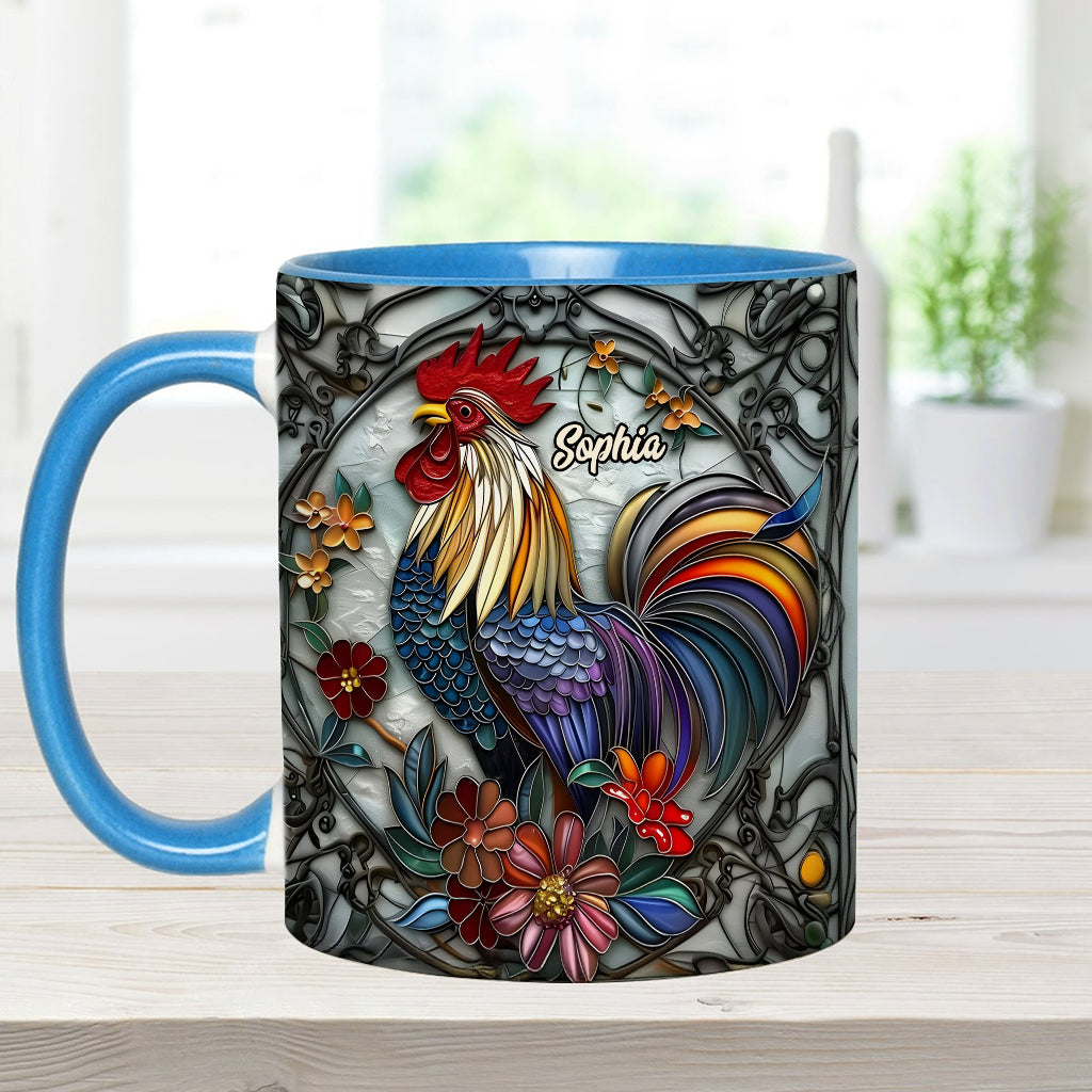Cool Rooster - Personalized Chicken Accent Mug