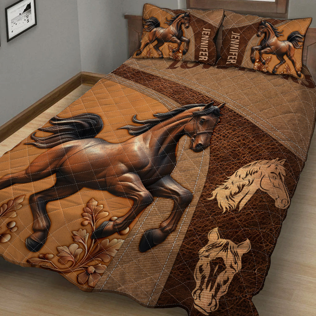 Love Horse - Personalized Horse Quilt Set
