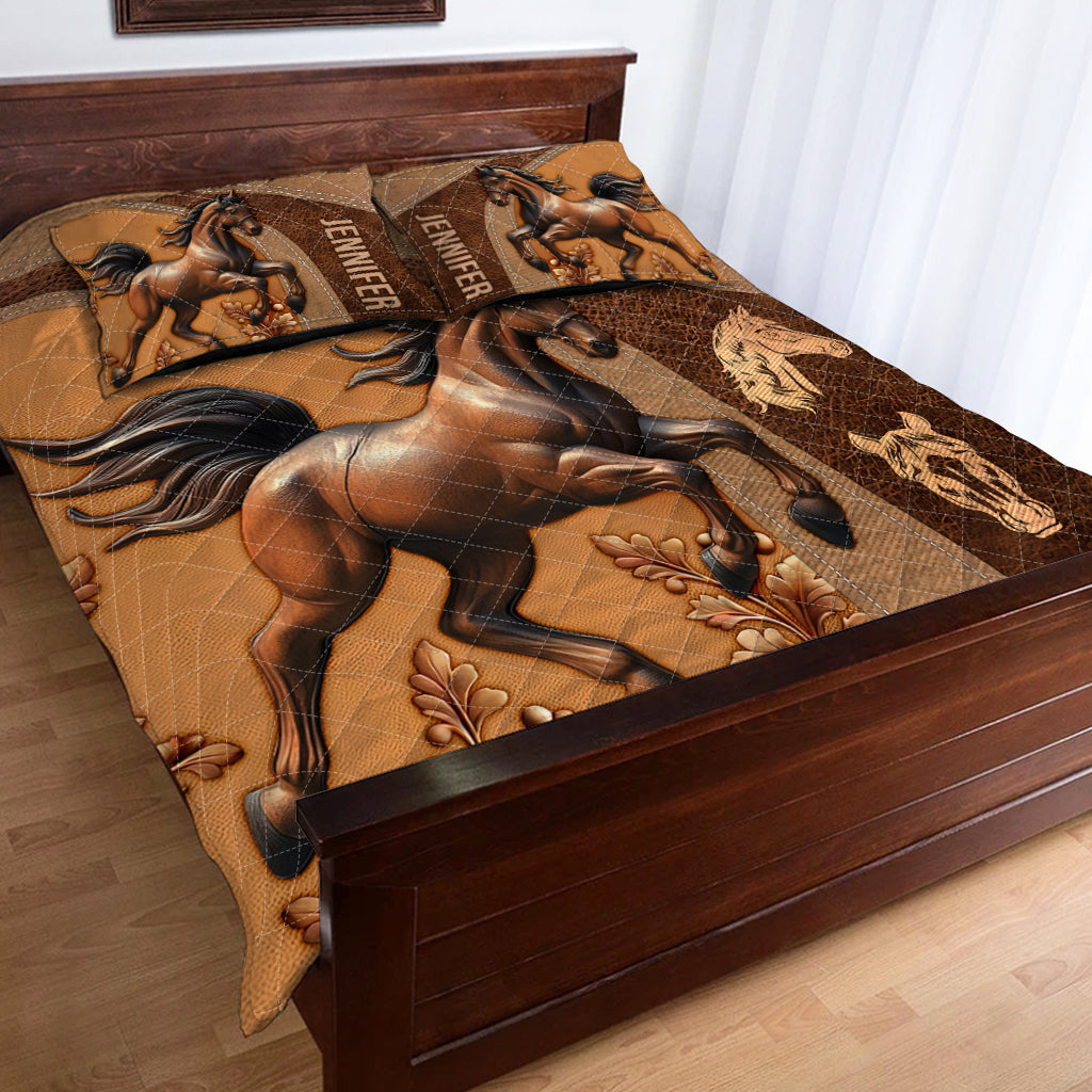 Love Horse - Personalized Horse Quilt Set