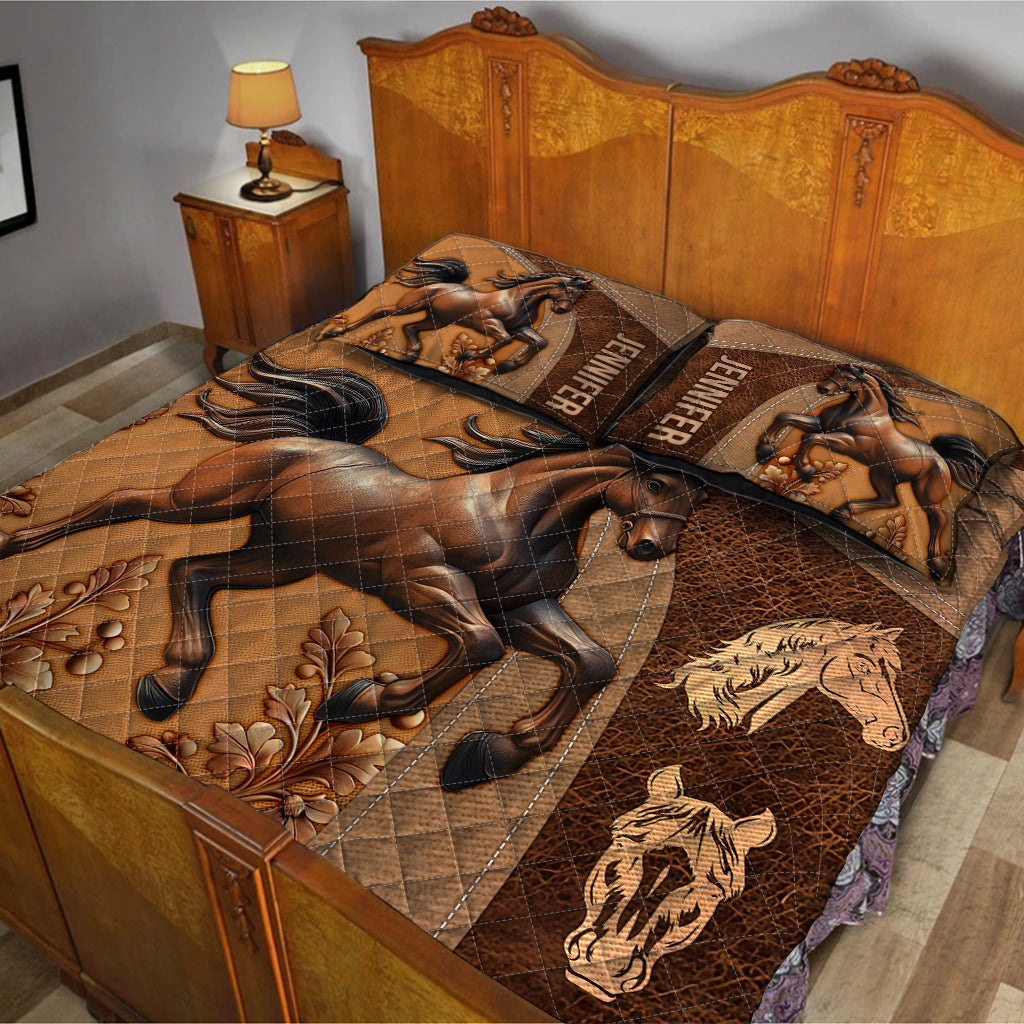 Love Horse - Personalized Horse Quilt Set