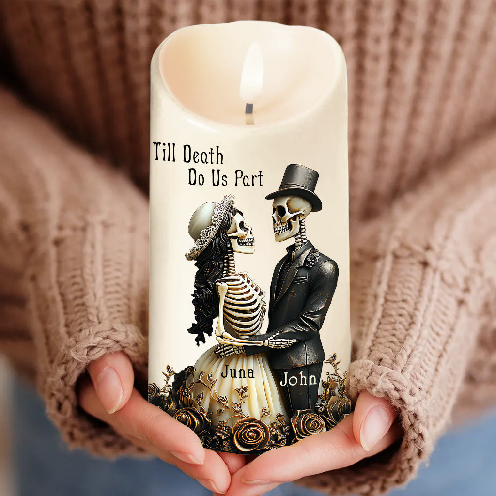 Til Death Do Us Part - Personalized Couple Flameless Candle
