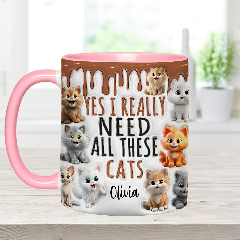 Yes I Really Need All These Cats/Dogs - Personalized Cat Accent Mug