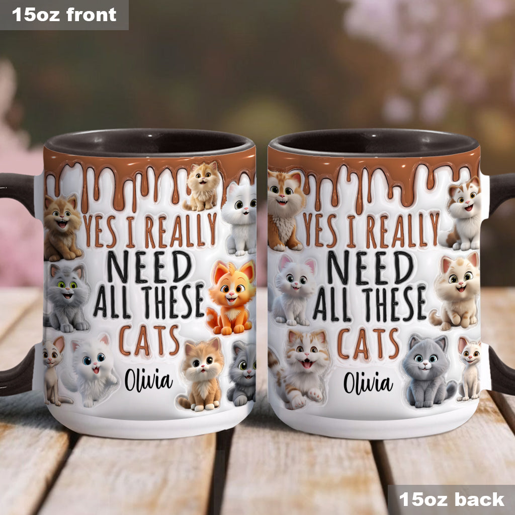 Yes I Really Need All These Cats/Dogs - Personalized Cat Accent Mug